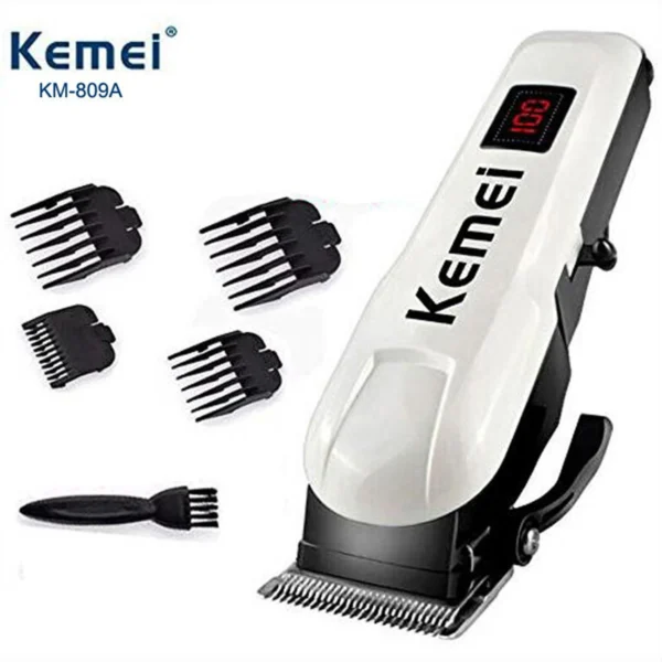 Kemei KM-809A Digital Electric Rechargeable Professional Hair Clipper Trimmer - Image 4