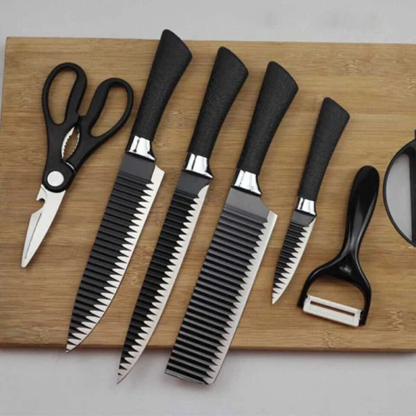 Family Kitchen Knife Set 6 In 1 Kitchen Scissors Fruit Peel Set